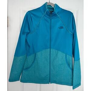 North Face Teal Zip-Up Jacket - Size Large